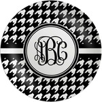 Houndstooth Melamine Salad Plate - 8" (Personalized)