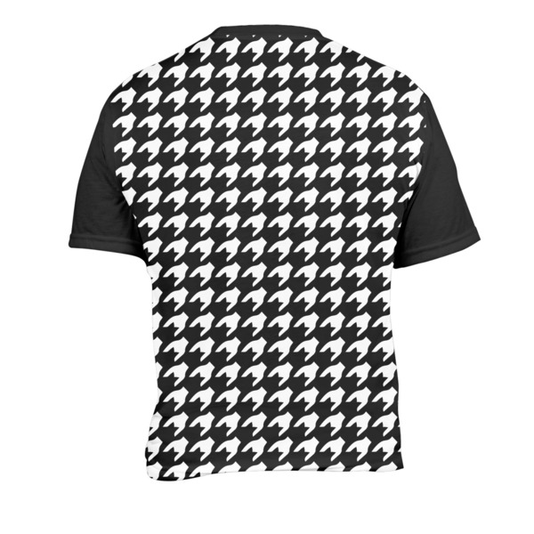 Houndstooth Men's Crew Neck T Shirt Medium - Back