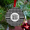Houndstooth Metal Ball Ornament - Lifestyle