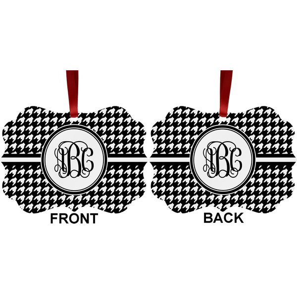 Houndstooth Metal Benilux Ornament - Front and Back (APPROVAL)
