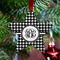 Houndstooth Metal Star Ornament - Lifestyle