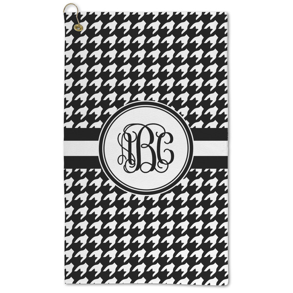 Custom Houndstooth Microfiber Golf Towel - Large (Personalized)