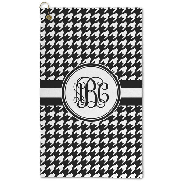 Custom Houndstooth Microfiber Golf Towel (Personalized)
