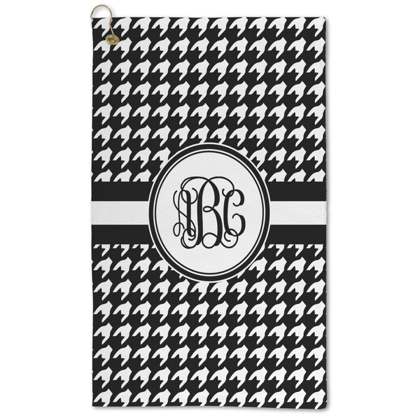Custom Houndstooth Microfiber Golf Towel - Large (Personalized)