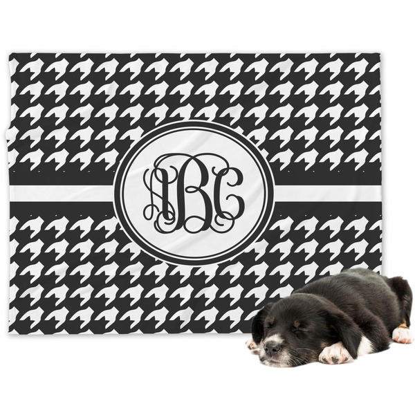 Custom Houndstooth Dog Blanket - Large (Personalized)