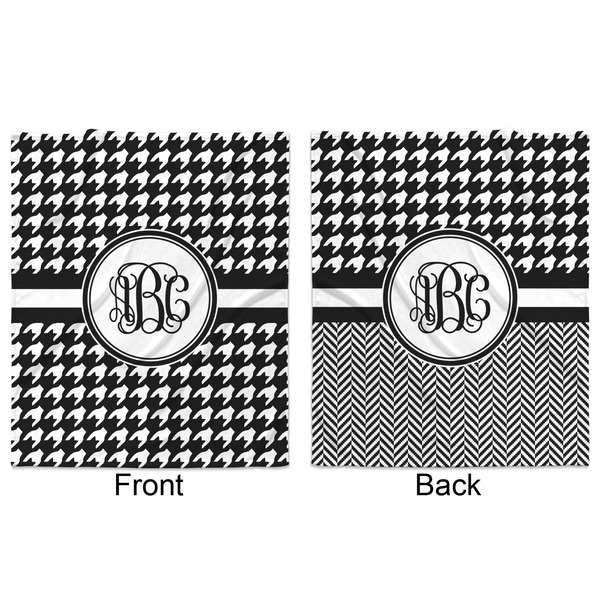Houndstooth Minky Blanket - 50"x60" - Double Sided - Front & Back