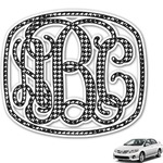 Houndstooth Monogram Car Decal (Personalized)