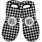 Houndstooth Neoprene Oven Mitts - Set of 2 w/ Monogram