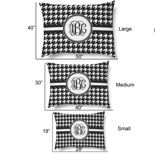 Houndstooth Outdoor Dog Beds - SIZE CHART