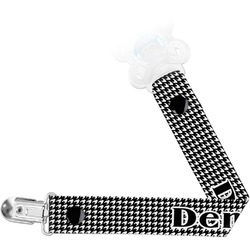 Houndstooth Pacifier Clip (Personalized)