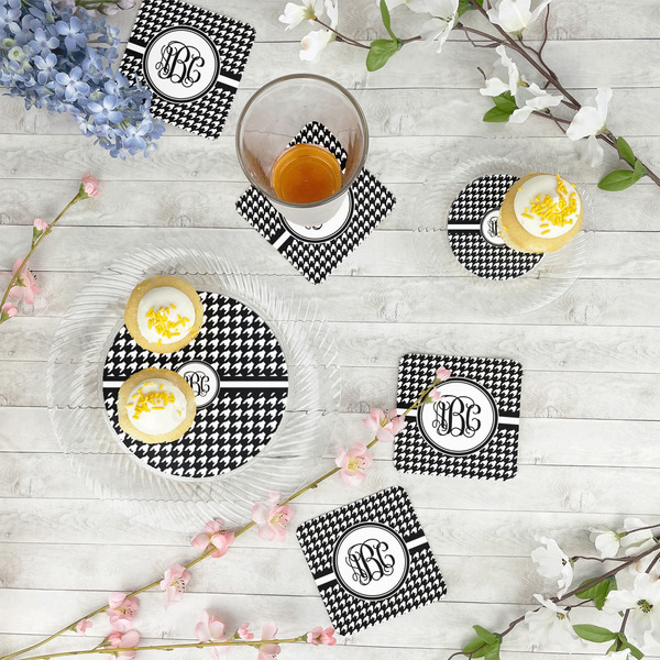 Houndstooth Paper Coasters - In Context