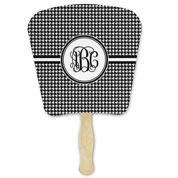 Custom Houndstooth Paper Fan (Personalized)