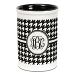 Houndstooth Ceramic Pencil Holders - Black