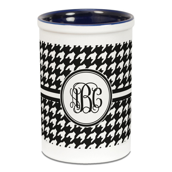 Houndstooth Pencil Holder - Blue