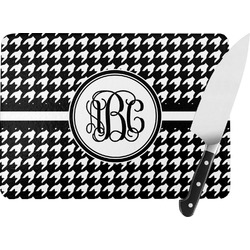 Houndstooth Rectangular Glass Cutting Board (Personalized)