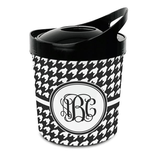 Custom Houndstooth Plastic Ice Bucket (Personalized)