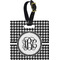 Houndstooth Personalized Square Luggage Tag