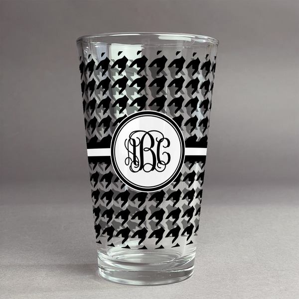 Custom Houndstooth Pint Glass - Full Print (Personalized)