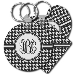 Houndstooth Plastic Keychain (Personalized)