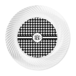 Houndstooth Plastic Party Dinner Plates - 10" (Personalized)