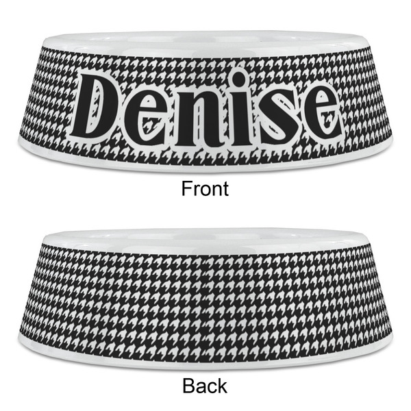 Houndstooth Plastic Pet Bowls - Large - APPROVAL