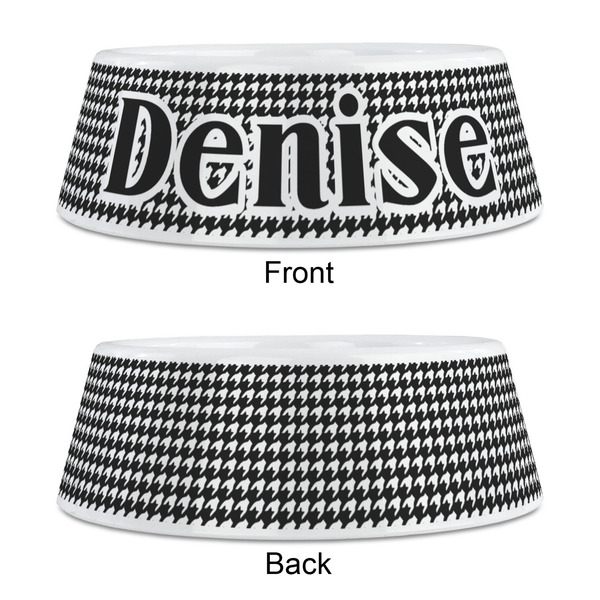 Houndstooth Plastic Pet Bowls - Medium - APPROVAL