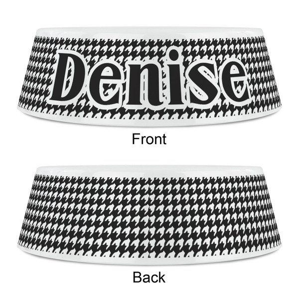 Houndstooth Plastic Pet Bowls - Small - APPROVAL