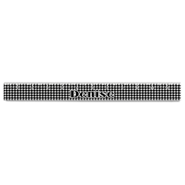 Houndstooth Plastic Ruler - 12" - FRONT