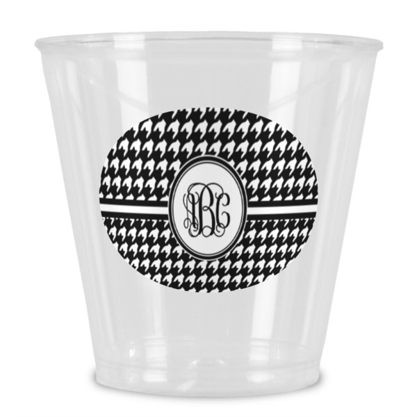 Custom Houndstooth Plastic Shot Glass (Personalized)