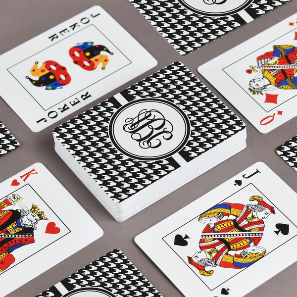 Houndstooth Playing Cards - Front & Back View