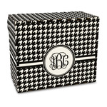 Houndstooth Wood Recipe Box - Full Color Print (Personalized)