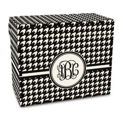 Houndstooth Wood Recipe Box - Full Color Print (Personalized)