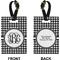 Houndstooth Rectangle Luggage Tag (Front + Back)