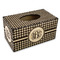 Houndstooth Rectangle Tissue Box Covers - Wood - Front