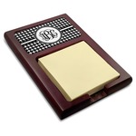 Houndstooth Red Mahogany Sticky Note Holder (Personalized)