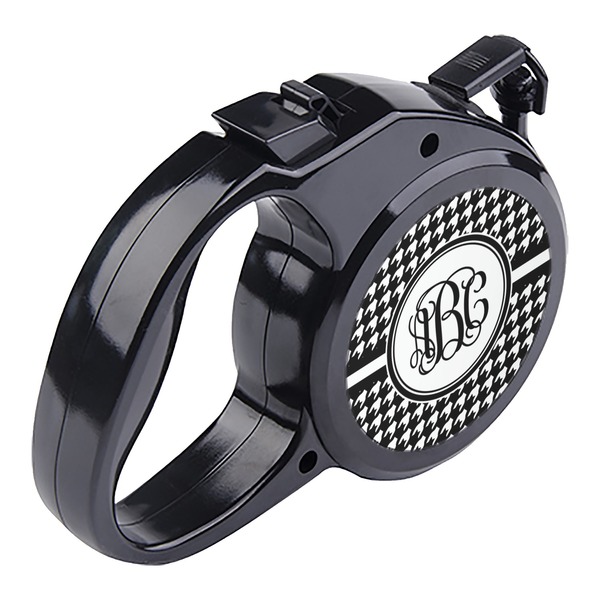 Houndstooth Retractable Dog Leash - Angle