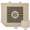 Houndstooth Reusable Cotton Grocery Bag - Front & Back View