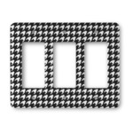 Houndstooth Rocker Style Light Switch Cover - Three Switch