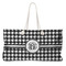 Houndstooth Large Tote Bag with Rope Handles (Personalized)