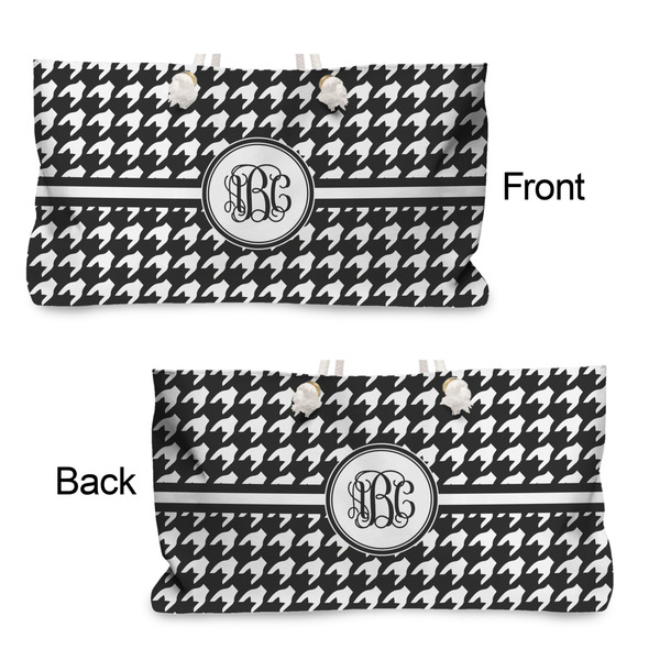 Houndstooth Large Rope Tote - From & Back View