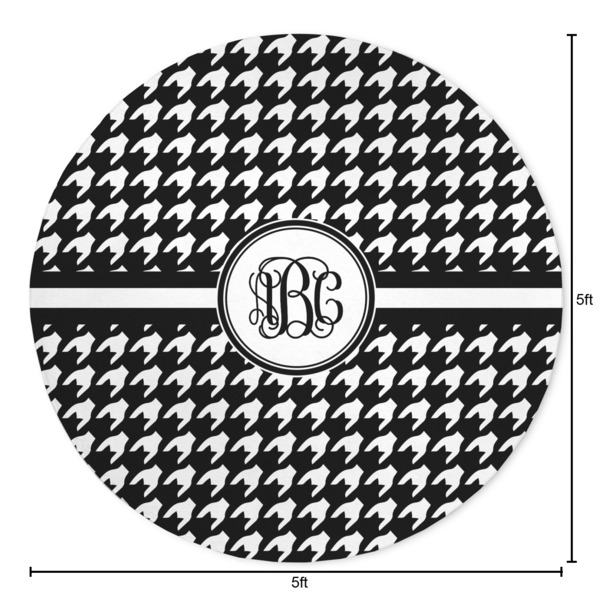 Houndstooth Round Area Rug - Size
