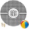 Houndstooth Round Beach Towel (Personalized)