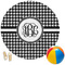 Houndstooth Round Beach Towel (Personalized)
