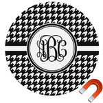 Houndstooth Round Car Magnet - 6" (Personalized)