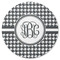 Houndstooth Round Rubber Backed Coaster (Personalized)