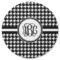 Houndstooth Round Rubber Backed Coaster (Personalized)