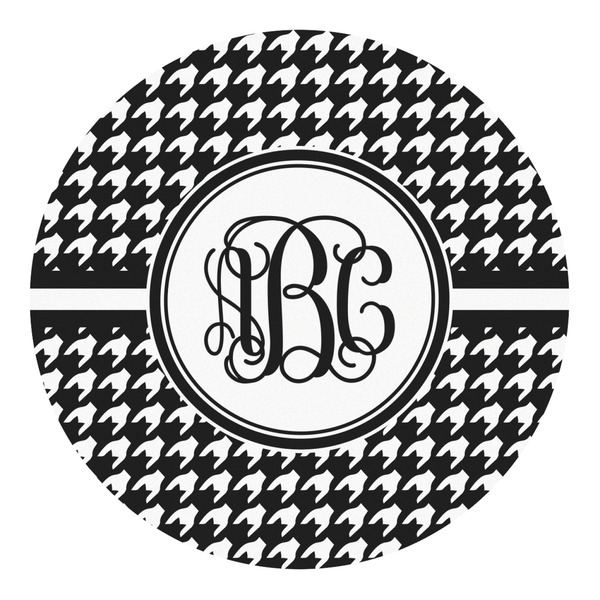 Custom Houndstooth Round Decal - Large (Personalized)