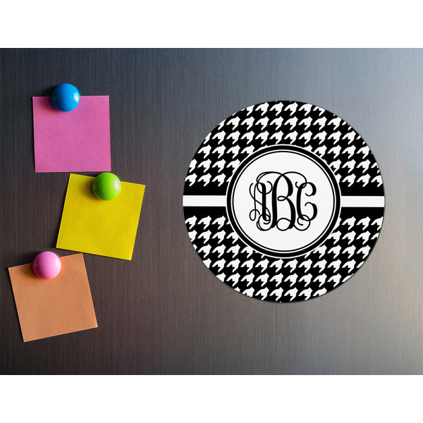 Houndstooth Round Fridge Magnet - LIFESTYLE