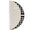 Houndstooth Round Linen Placemats - HALF FOLDED (single sided)