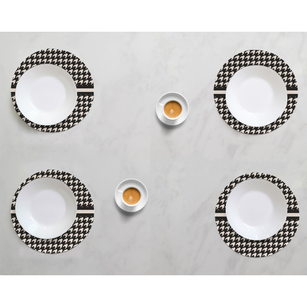 Houndstooth Round Linen Placemats - LIFESTYLE (set of 4)
